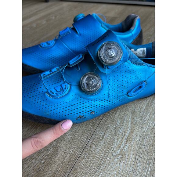 Shimano S-PHYRE RC903 Road Cycling Shoes BlueDual BOA Li2 $480 biking athletic main image 7